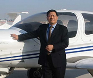 Jack Li at the Beijing PanAm International Aviation Academy.