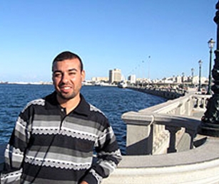 Redha Belhaj, 26, who graduated from college two years ago, maintains high hopes of working as an architect.