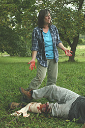 Photo: Pew Fellow Kavita Menon dons a flak jacket