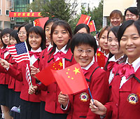 Students at SIAS International University in Beijing