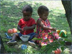 Two HIV-positive orphans