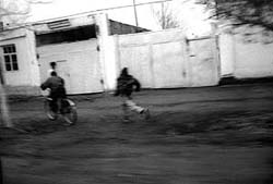 Children playing on a Nukus street